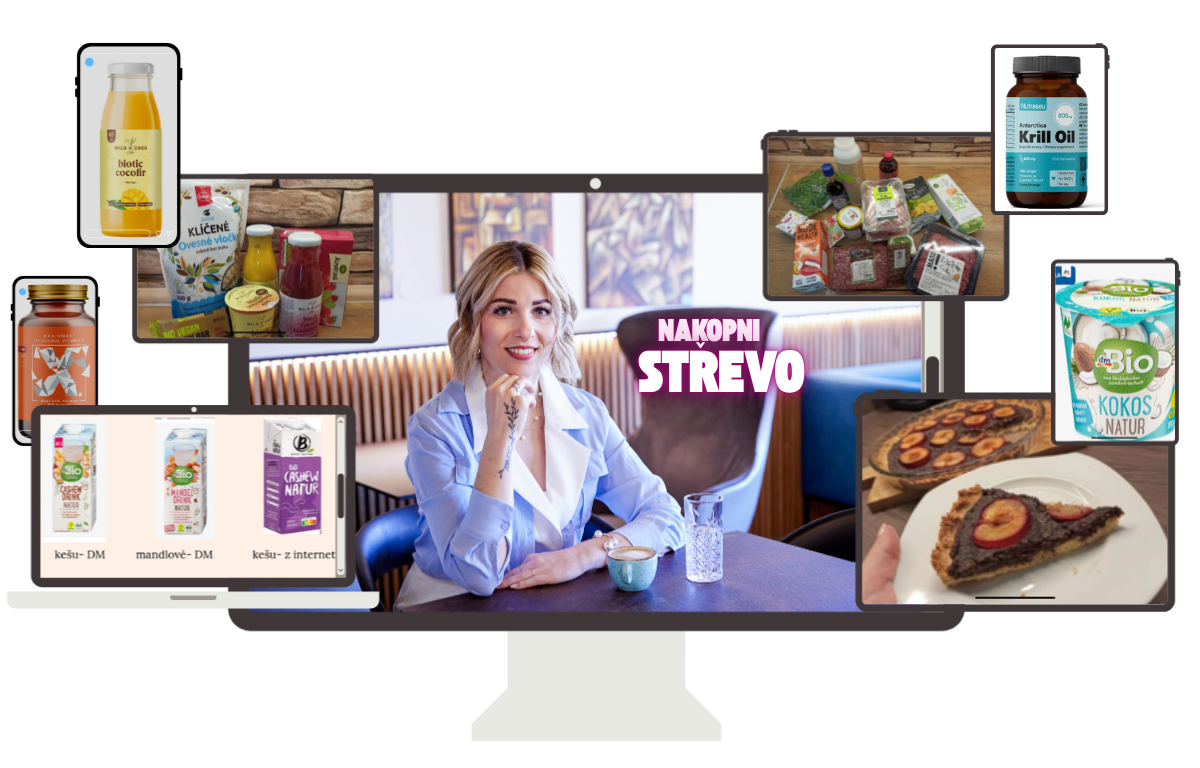 Náhled programu Nakopni střevo – ukázky receptů, doplňků stravy a bezlepkových alternativ