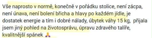 Originální zpráva účastnice 1
